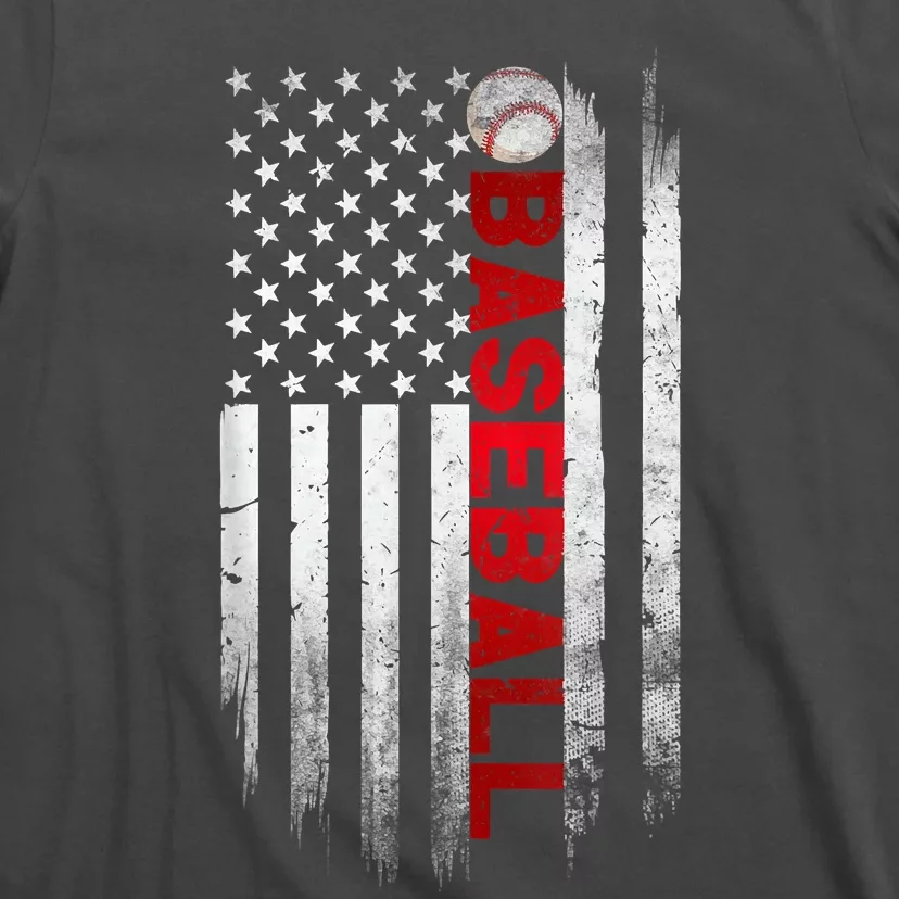 Baseball American USA Flag Cool Design Vintage Baseball Flag T-Shirt