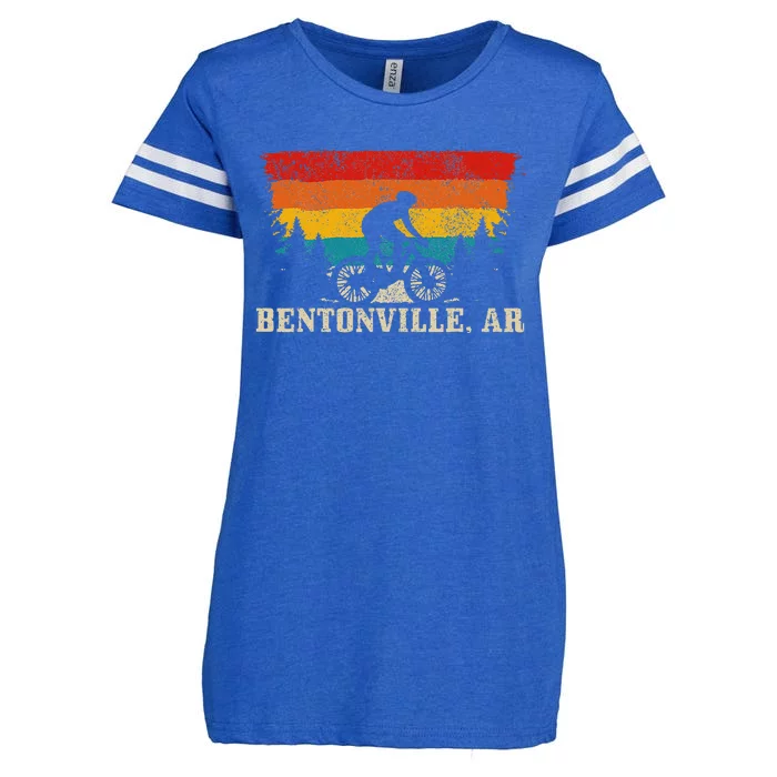 Bentonville Arkansas Vintage Mountain Bike Cycling Enza Ladies Jersey Football T-Shirt