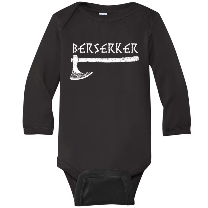 Berserker Axe Viking Warrior Baby Long Sleeve Bodysuit