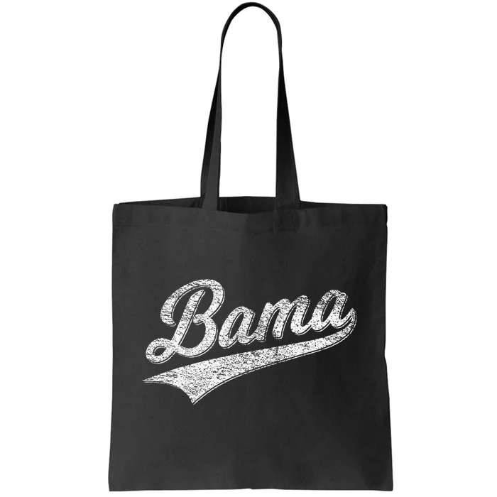 Bama Alabama Varsity Script Classic Sports Jersey Tote Bag