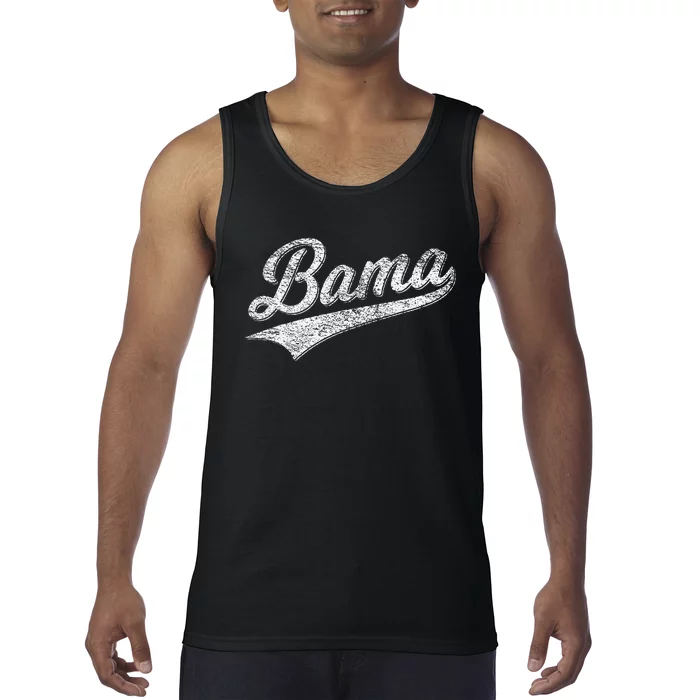 Bama Alabama Varsity Script Classic Sports Jersey Tank Top