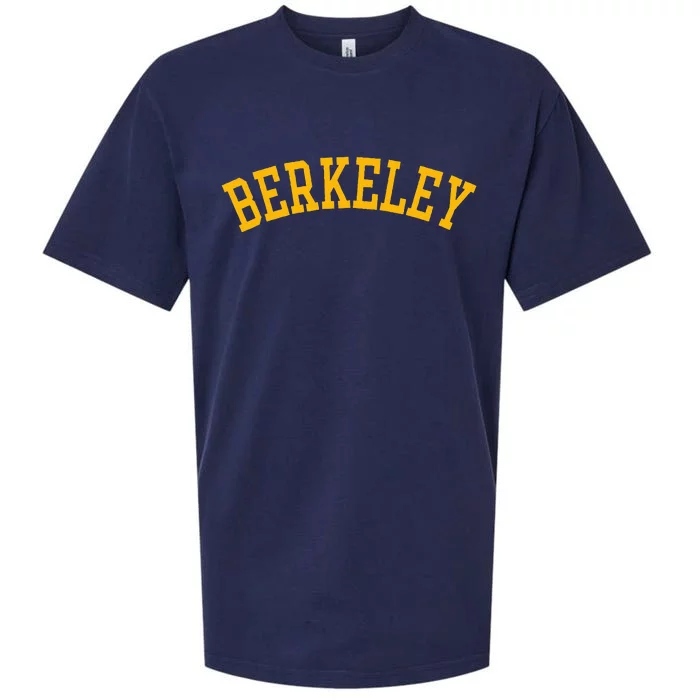 Berkeley Arched Varsity Text Yellow Berkeley Sueded Cloud Jersey T-Shirt