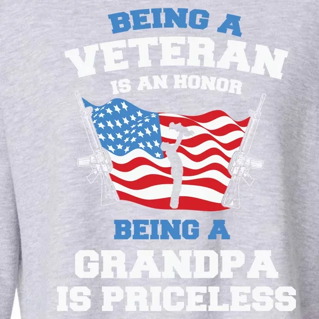 Being A Veteran Is An Honor Veteran Day US Army Cropped Pullover Crew