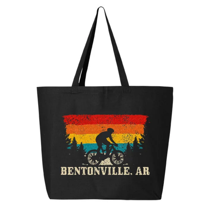 Bentonville Arkansas Vintage Mountain Bike Cycling 25L Jumbo Tote