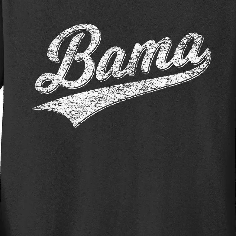 BAMA ALABAMA VARSITY SCRIPT CLASSIC SPORTS JERSEY STYLE Kids Long Sleeve Shirt