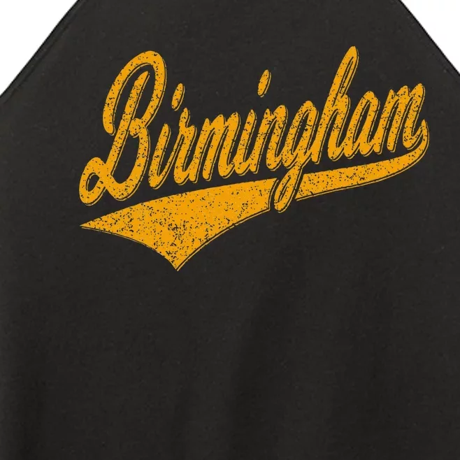 Birmingham Alabama Varsity Script Classic Sport Jersey Style Women’s Perfect Tri Rocker Tank