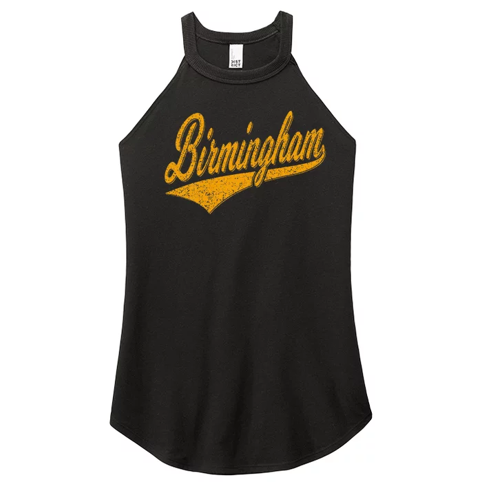 Birmingham Alabama Varsity Script Classic Sport Jersey Style Women’s Perfect Tri Rocker Tank