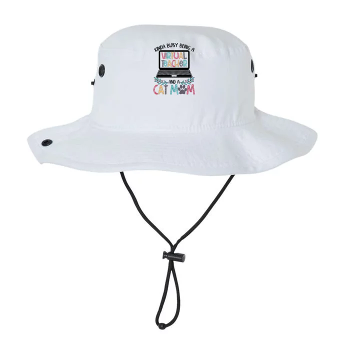 Being A Virtual Teacher And A Cat Mom Gift Legacy Cool Fit Booney Bucket Hat