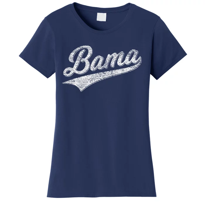 Bama Alabama Varsity Script Classic Sports Jersey Style Women's T-Shirt