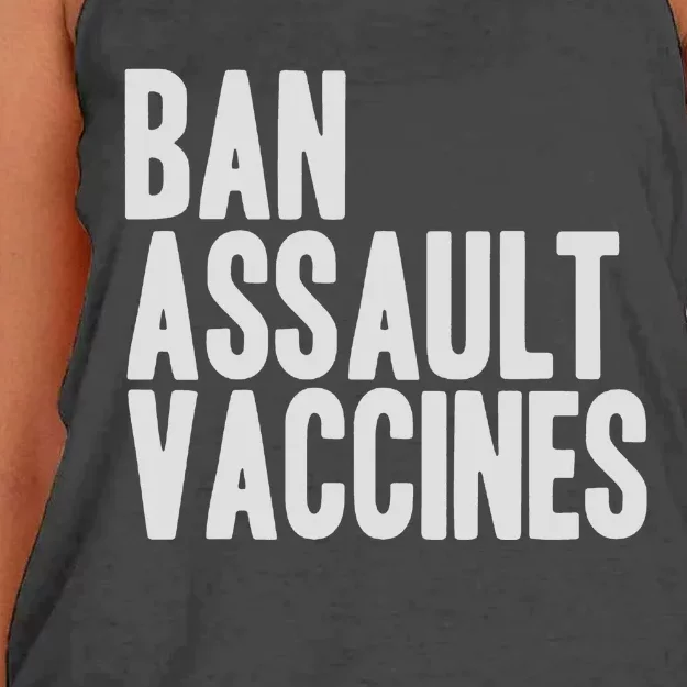 Ban Assault Vaccines Women's Knotted Racerback Tank