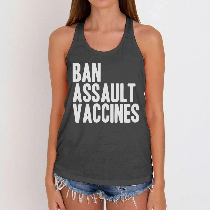 Ban Assault Vaccines Women's Knotted Racerback Tank