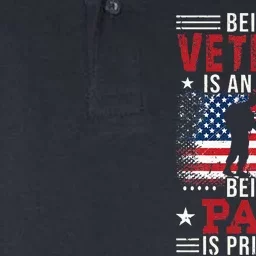 Being A Veteran Is An Honor Being Papa Is Priceless Softstyle Adult Sport Polo