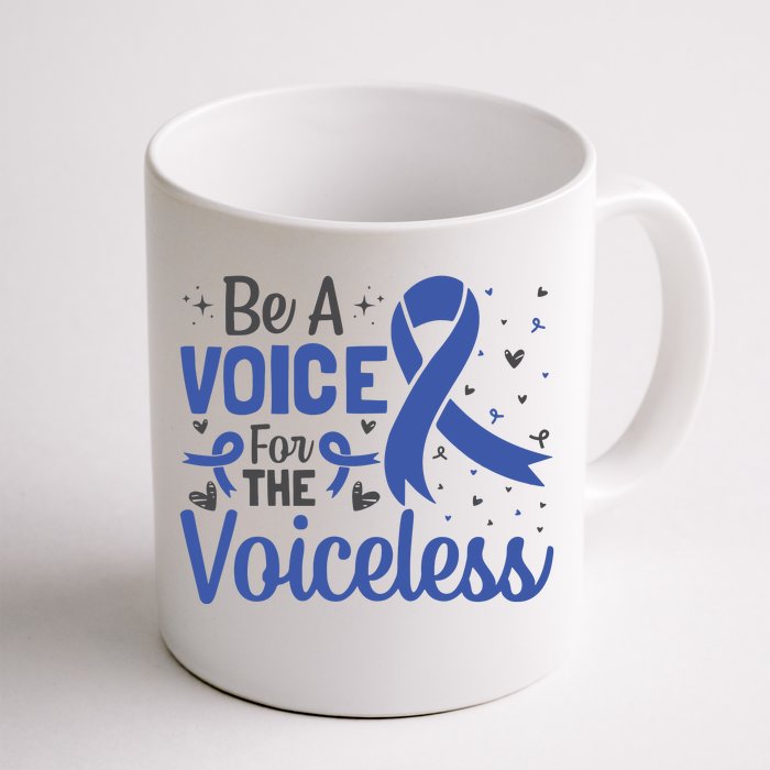 Be A Voice For The Voiceless Child Abuse Awareness National Front & Back Coffee Mug