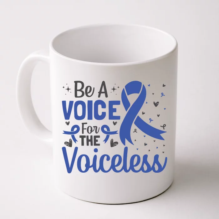 Be A Voice For The Voiceless Child Abuse Awareness National Front & Back Coffee Mug