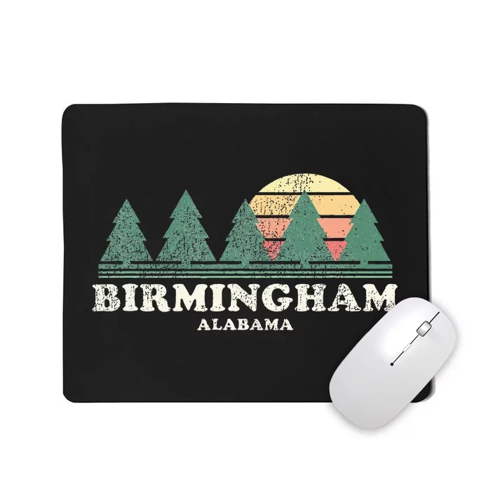 Birmingham Al Vintage Throwback Retro 70s Design Mousepad