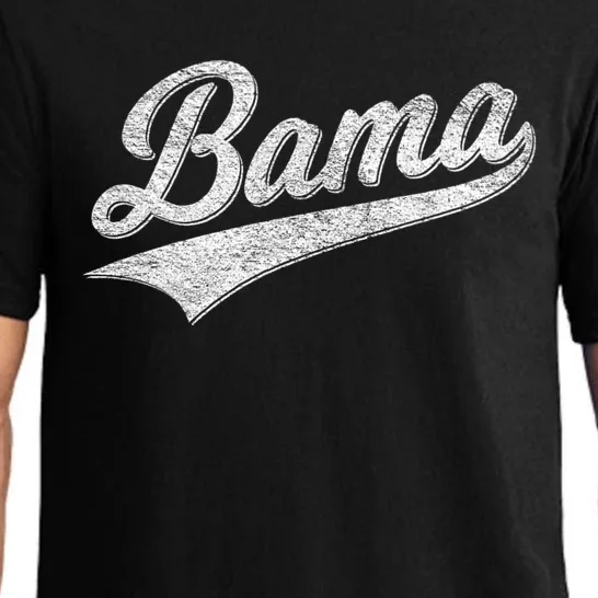 Bama Alabama Varsity Script Classic Sports Jersey Style Pajama Set