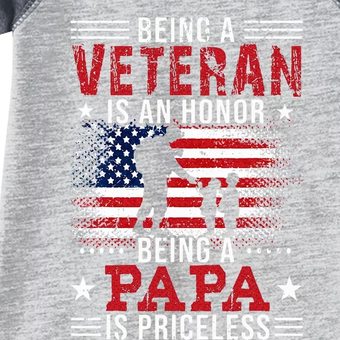 Being A Veteran Is An Honor Being Papa Is Priceless Infant Baby Jersey Bodysuit