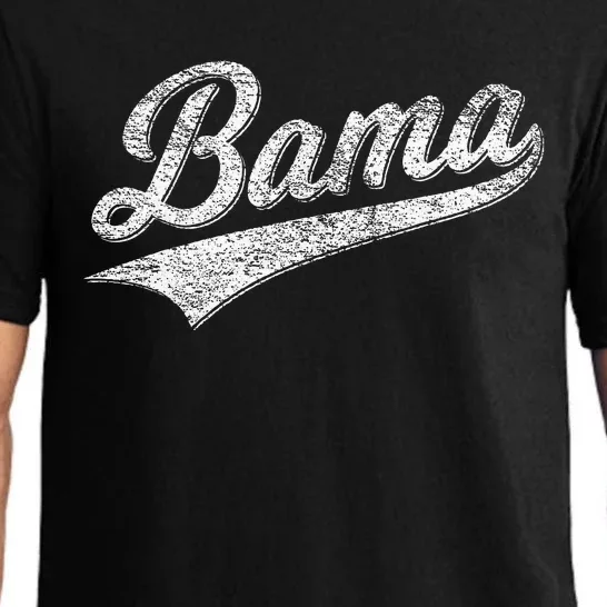 Bama Alabama Varsity Script Classic Sports Jersey Style Pajama Set