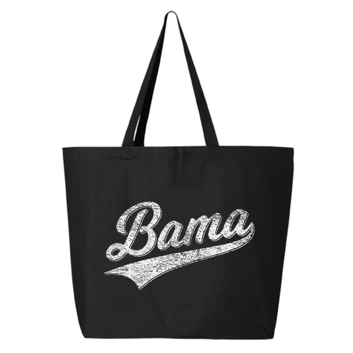 Bama Alabama Varsity Script Classic Sports Jersey Style 25L Jumbo Tote