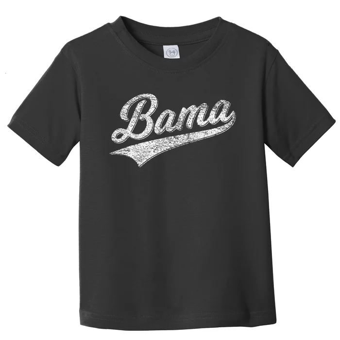 Bama Alabama Varsity Script Classic Sports Jersey Style Toddler T-Shirt