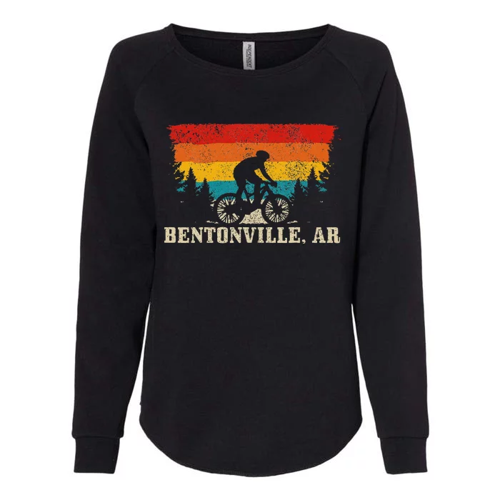 Bentonville Arkansas Vintage Mountain Bike Cycling Womens California Wash Sweatshirt