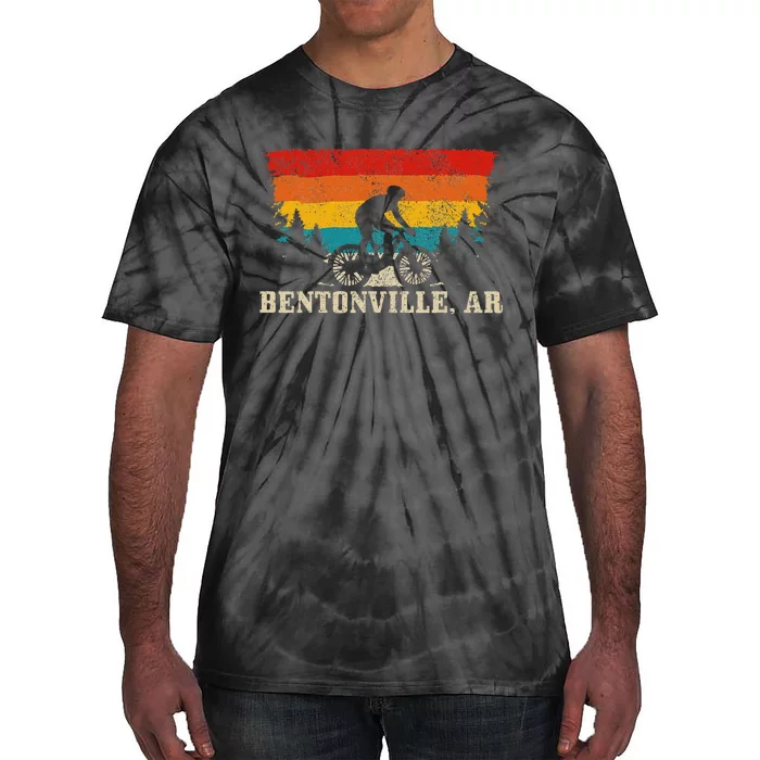 Bentonville Arkansas Vintage Mountain Bike Cycling Tie-Dye T-Shirt