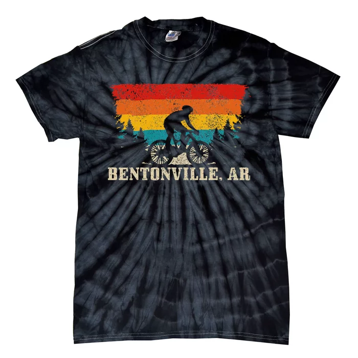 Bentonville Arkansas Vintage Mountain Bike Cycling Tie-Dye T-Shirt