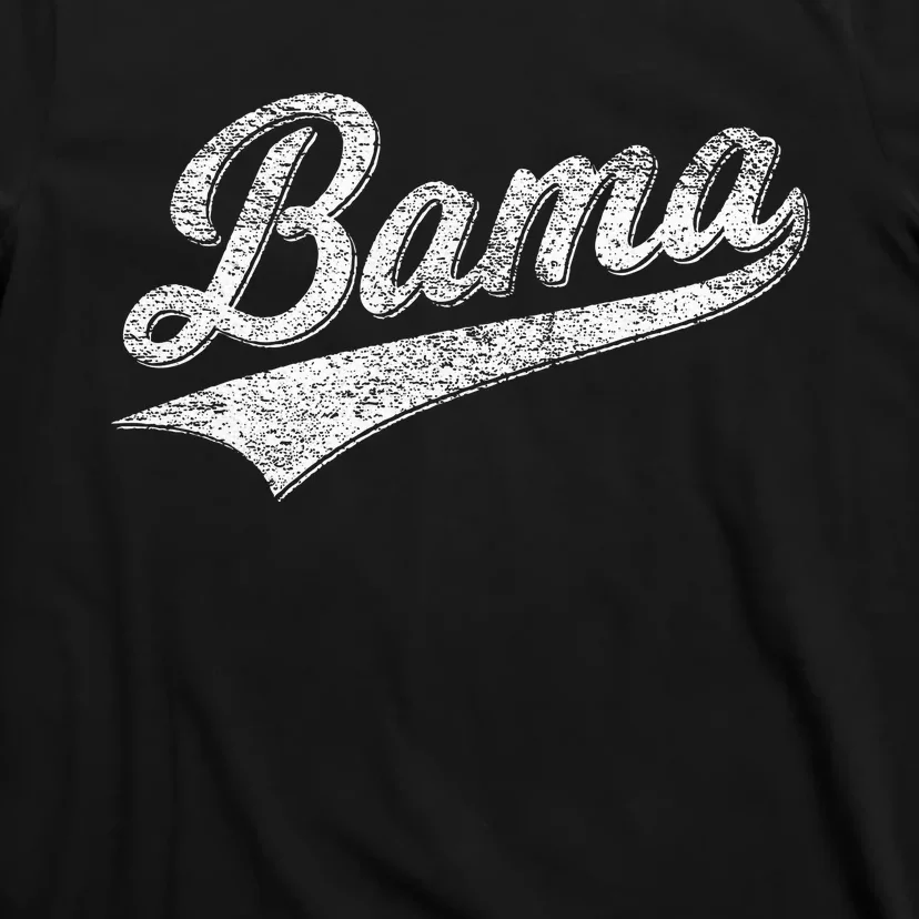 Bama Alabama Varsity Script Classic Sports Jersey Style T-Shirt