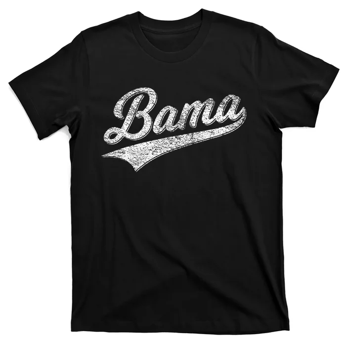 Bama Alabama Varsity Script Classic Sports Jersey Style T-Shirt