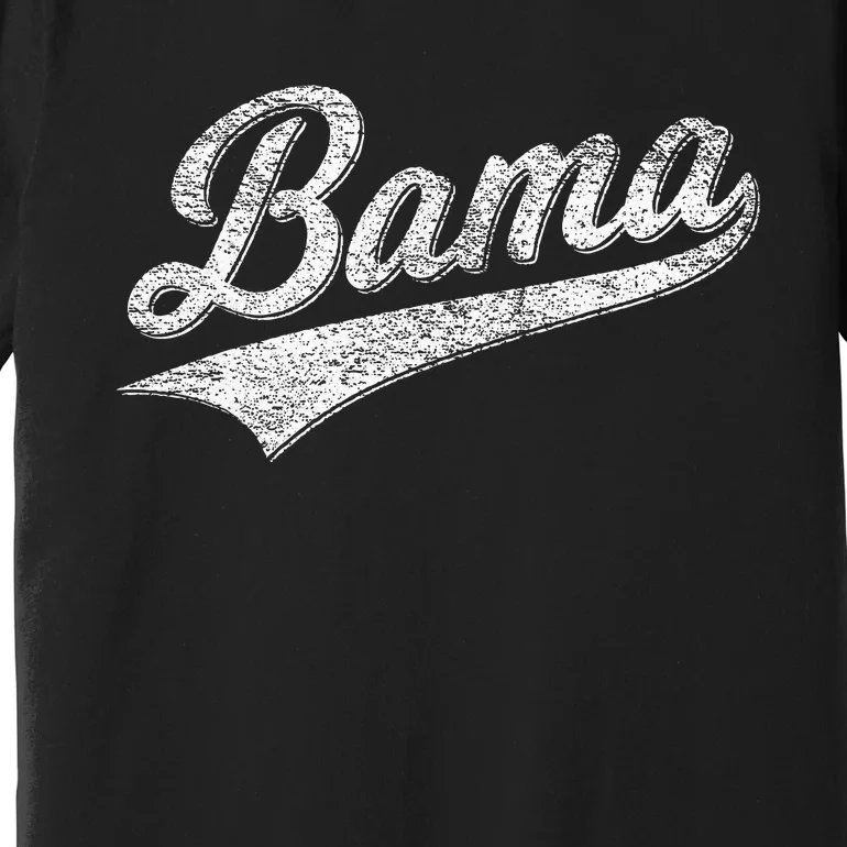 Bama Alabama Varsity Script Classic Sports Jersey Style Premium T-Shirt