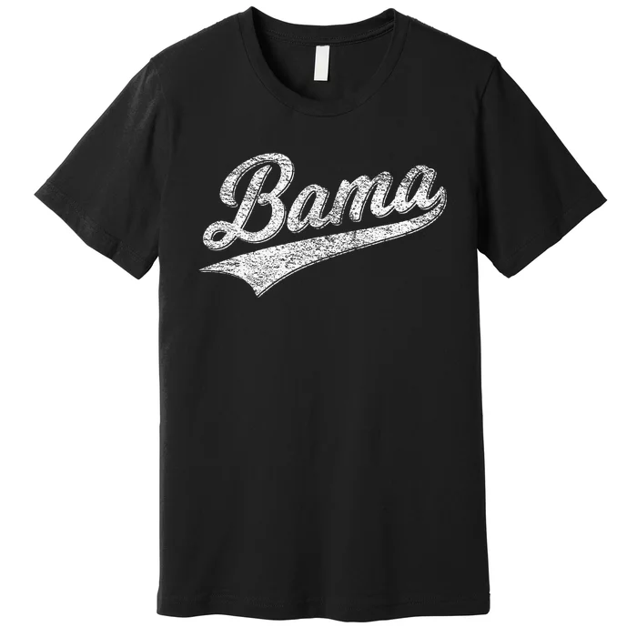 Bama Alabama Varsity Script Classic Sports Jersey Style Premium T-Shirt