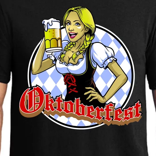 Bavarian Girl With A Glass of Beer Celebrating Oktoberfest Pajama Set