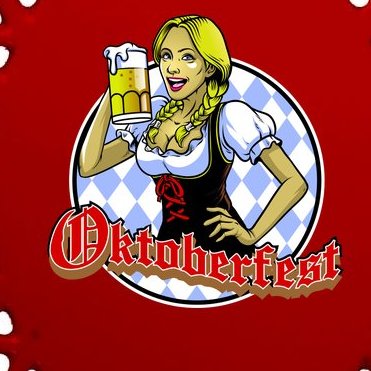 Bavarian Girl With A Glass of Beer Celebrating Oktoberfest Oval Ornament