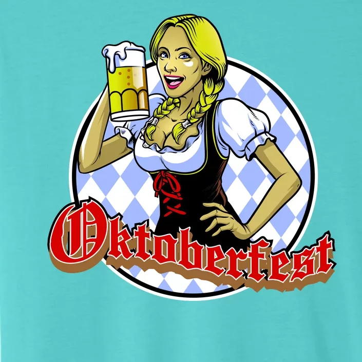 Bavarian Girl With A Glass of Beer Celebrating Oktoberfest ChromaSoft Performance T-Shirt