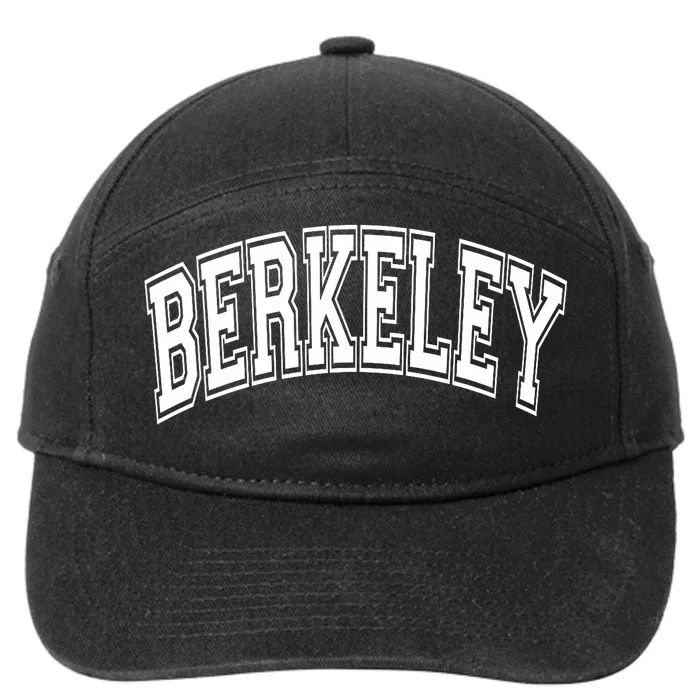 Berkeley Arched White Text 7-Panel Snapback Hat