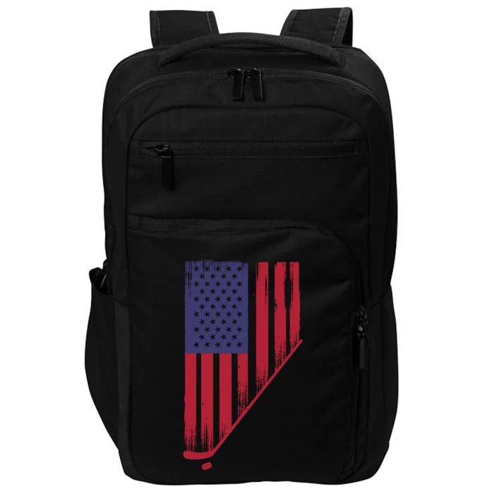 Beautiful America With Ice Hockey Funny Gift Impact Tech Backpack