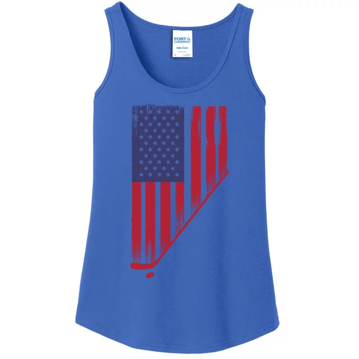 Beautiful America With Ice Hockey Cool Gift Ladies Essential Tank