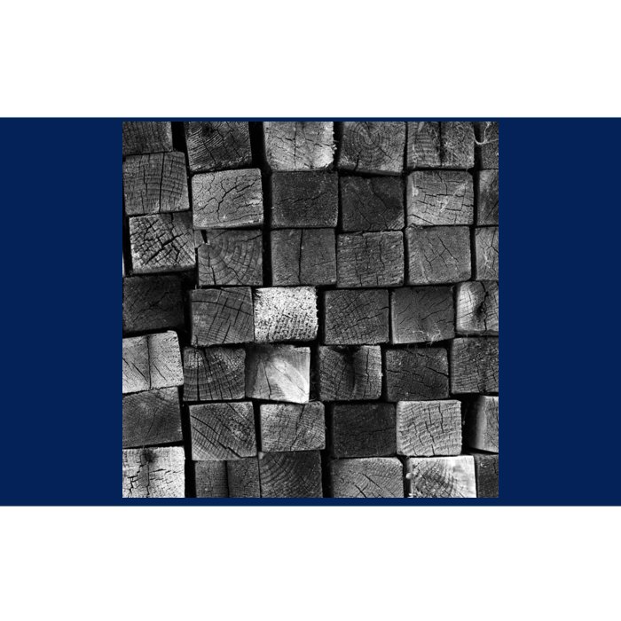 Black and white wood Bricks texture Pattern Bumper Sticker