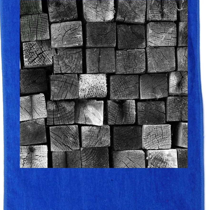 Black and white wood Bricks texture Pattern Platinum Collection Golf Towel