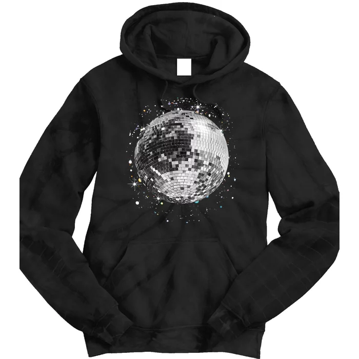 Black And White Disco Ball Club Retro Tie Dye Hoodie