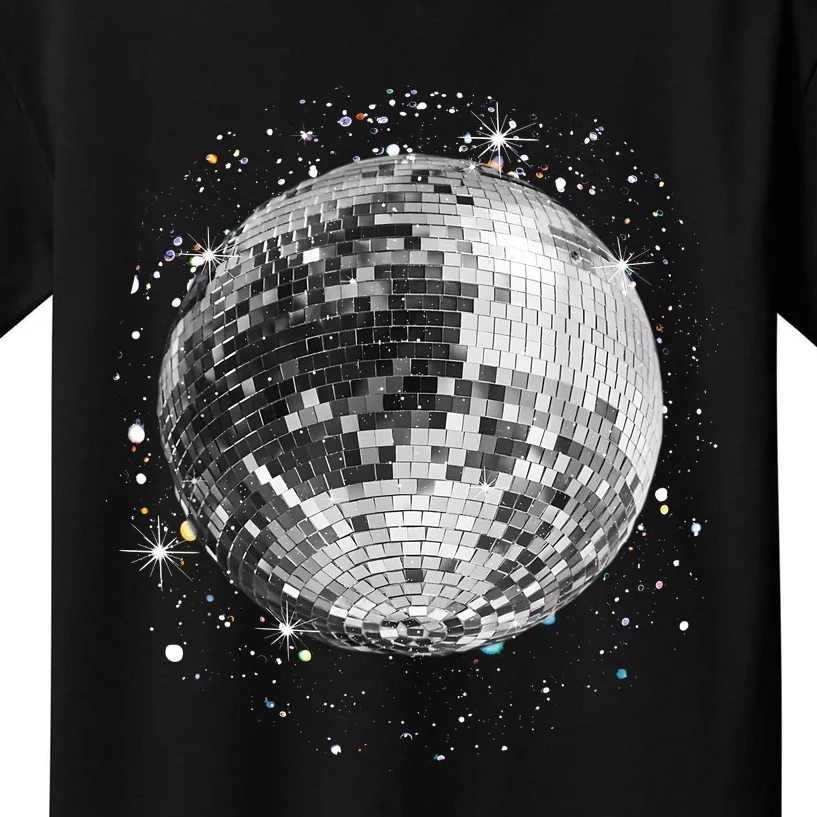 Black And White Disco Ball Club Retro Kids T-Shirt