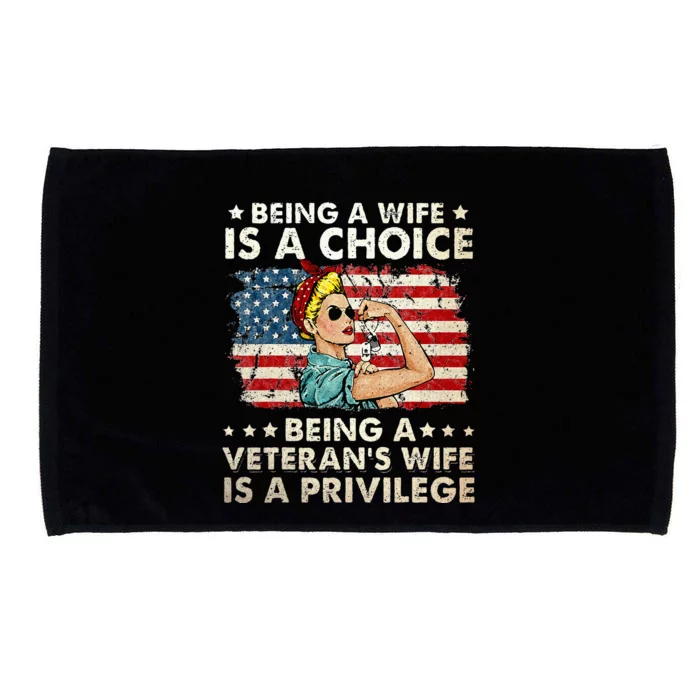 Being A Wife Is A Choice Being A Veterans Wife Is Privilege Microfiber Hand Towel