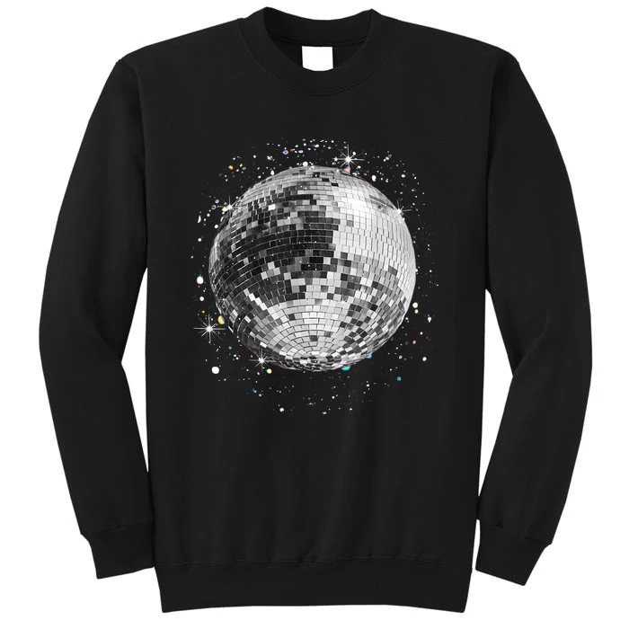 Black And White Disco Ball Club Retro Tall Sweatshirt