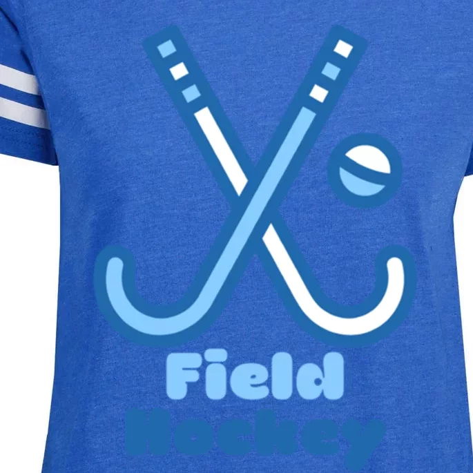 Blue And White Field Hockey Sticks Ball Meaningful Gift Enza Ladies Jersey Football T-Shirt