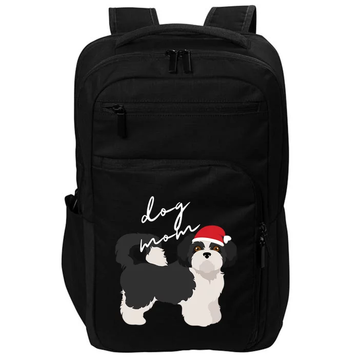 Black And White Shih Tzu Dog Mom Christmas Gift Impact Tech Backpack