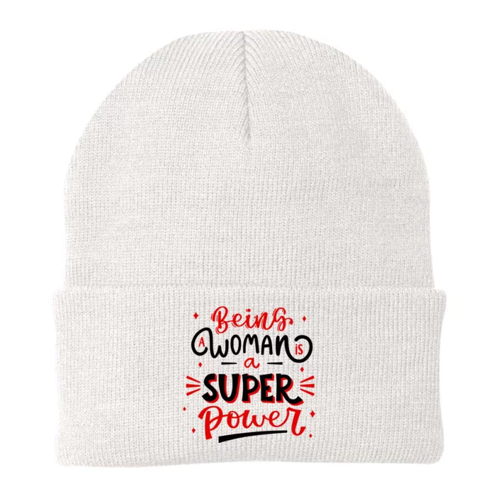 Being A Woman Is A Super Power Knit Cap Winter Beanie