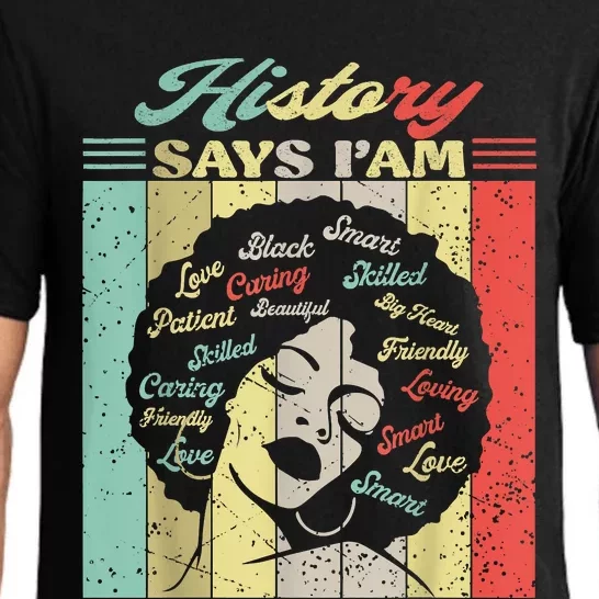 Black Afro Woman Melanin Girl Black History Month Motivation Pajama Set