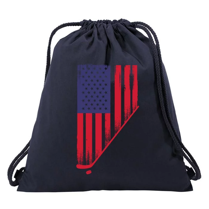 Beautiful America With Ice Hockey Gift Drawstring Bag