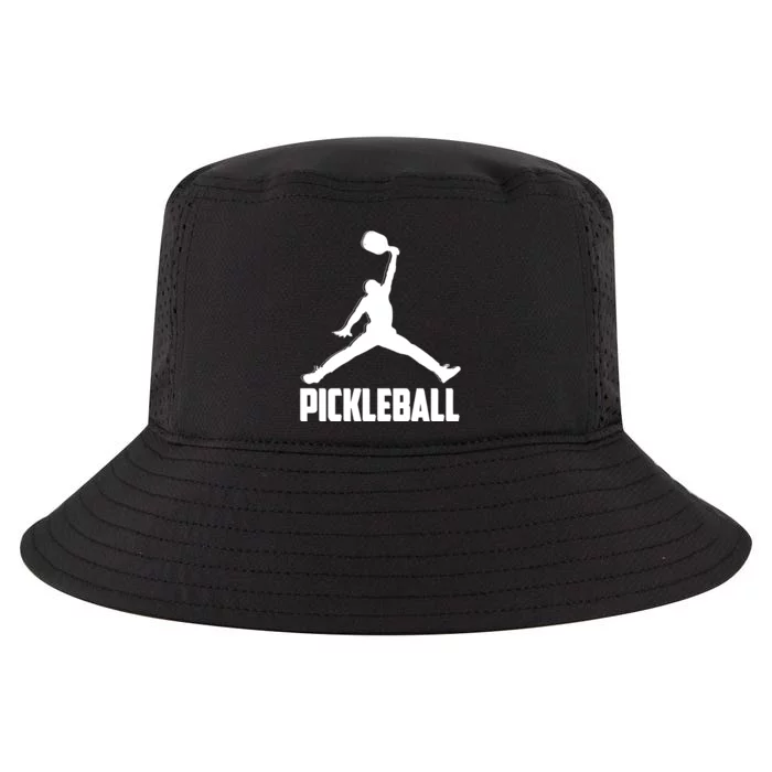 Black And White Pickleball Sports Logo Cool Comfort Performance Bucket Hat