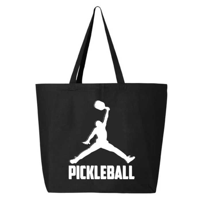 Black And White Pickleball Sports Logo 25L Jumbo Tote